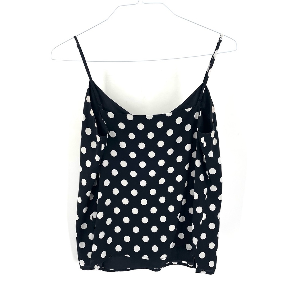 L'Agence Jane V-Neck Adjustable Casual Effortless Spaghetti Strap 100% Silk Tank - Picture 4 of 6